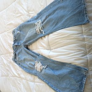 High Waisted Wide Legged Jeans